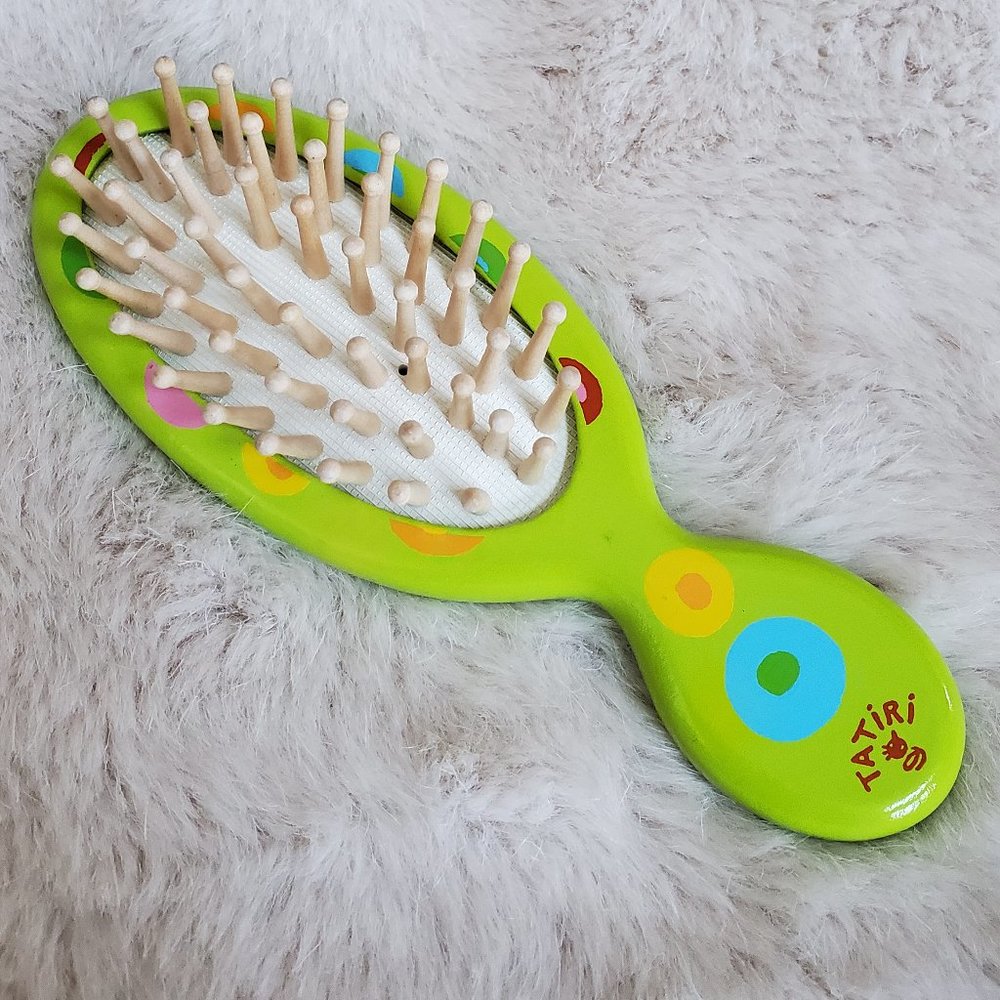 NWOT, Wooden Brush, Polka Dot